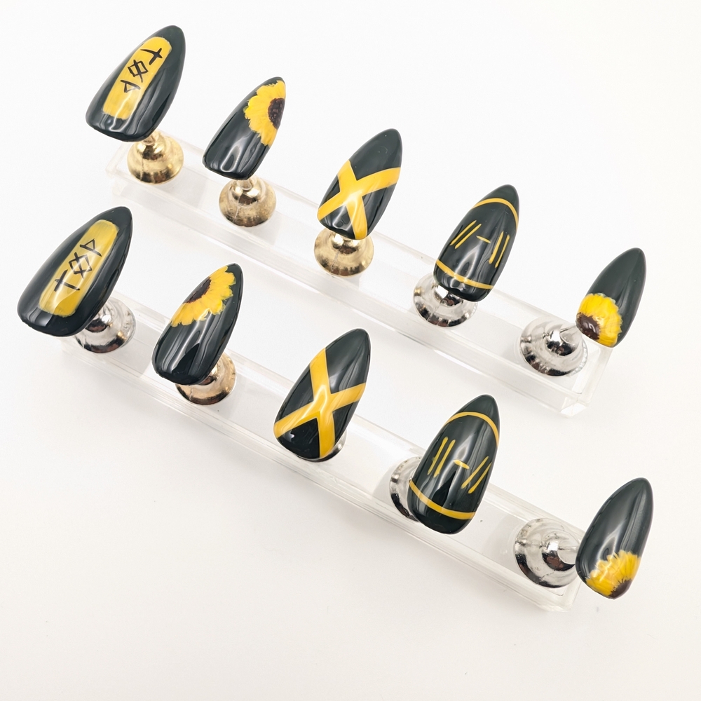 Handcrafted Twenty One Pilots Trench Era Med. Almond Press-On Nails Handmade